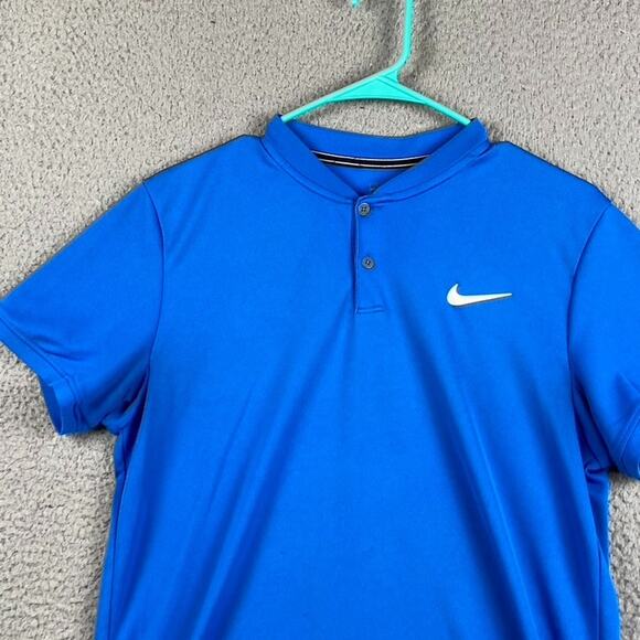 Nike Dri-Fit Golf Polo Shirt Women's Medium Solid Blue Causal Athletic Tennis - Picture 2 of 8